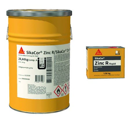 SikaCor Zinc R zinc grey 26 kg (Kit) | Pinturas en la web